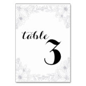 Moderne bloemenontvangst kaart (Achterkant)