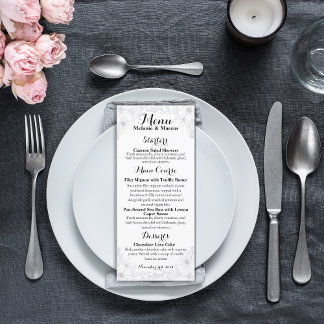 Moderne bloemenontvangst menu