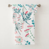 Moderne bloemenprint bad handdoek (Insitu)