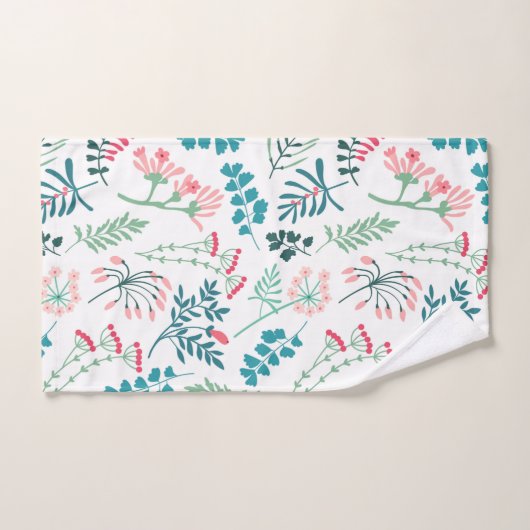 Moderne bloemenprint bad handdoek (Handdoek)