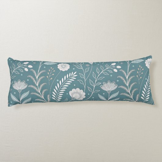 Moderne bloemenprint geborsteld polyester lichaamskussen (Achterkant)