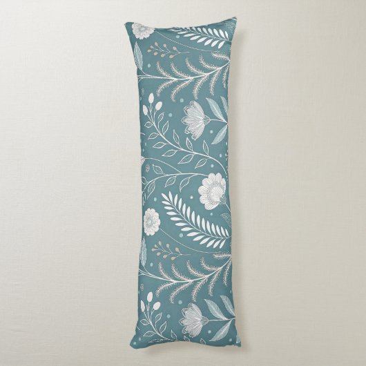 Moderne bloemenprint geborsteld polyester lichaamskussen (Achterkant (Verticaal))