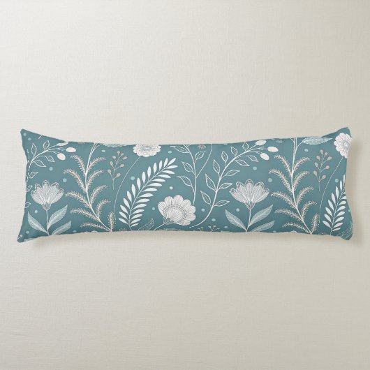 Moderne bloemenprint geborsteld polyester lichaamskussen (Voorkant)