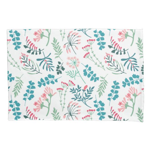 Moderne bloemenprint kussensloop (Voorkant)