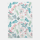 Moderne bloemenprint theedoek (Verticaal)