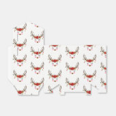 moderne bloemenrendiervakantie grillig bedankdoosjes (Uitgevouwen)