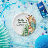 Moderne bloemensafari: tropisch Baby shower Papieren Bordje (Feest)