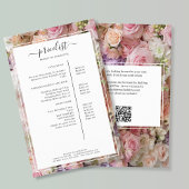 Moderne Bloemensalon Prijs Lijst Flyer met QR-code