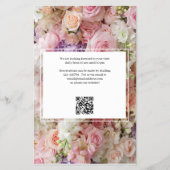 Moderne Bloemensalon Prijs Lijst Flyer met QR-code (Achterkant)