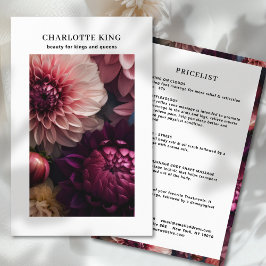 Moderne Bloemensalon Prijzenlijst Flyer