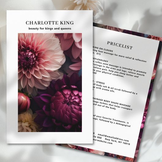 Moderne Bloemensalon Prijzenlijst Flyer