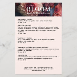 Moderne Bloemensalon Prijzenlijst QR Code Flyer