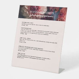 Moderne Bloemensalon Prijzenlijst Reclamebord Met Voetstuk