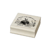 Moderne bloemenschedel ex-libris uit de bibliothee rubberstempel (Stempel)