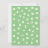 Moderne bloemenslingerscriptie bruiloft kaart (Achterkant)