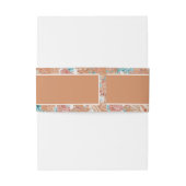 Moderne bloementerracotta bruiloft uitnodigingen wikkel (Achterkant Voorbeeld)