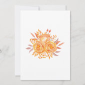 Moderne bloementerracotta rustieke bruiloft save the date (Achterkant)