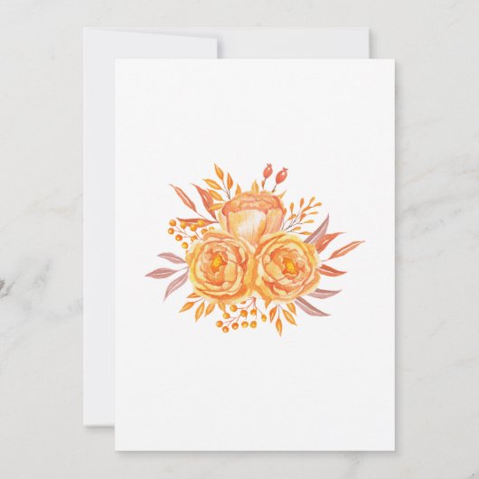 Moderne bloementerracotta rustieke bruiloft save the date (Achterkant)