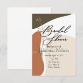 Moderne bloemenuitnodiging kaart (Voorkant / Achterkant)