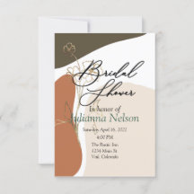 Moderne bloemenuitnodiging