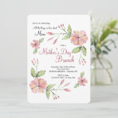 Moderne BloemenUitnodiging Kaart (Staand voorkant)