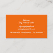 Moderne bloemenwervelingen & sinaasappels visitekaartje (Achterkant)