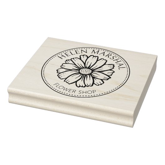 Moderne Bloemenwinkel, Aangepaste Kleine Ondernemi Rubberstempel (Stempel)