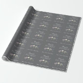 Moderne bloemenzaak branding cadeaupapier (Uitgerold)