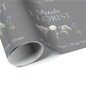 Moderne bloemenzaak branding cadeaupapier (Rol Hoek)