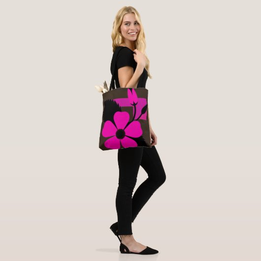 Moderne bloemetas / Stijlvolle dagelijkse tas (Op model)