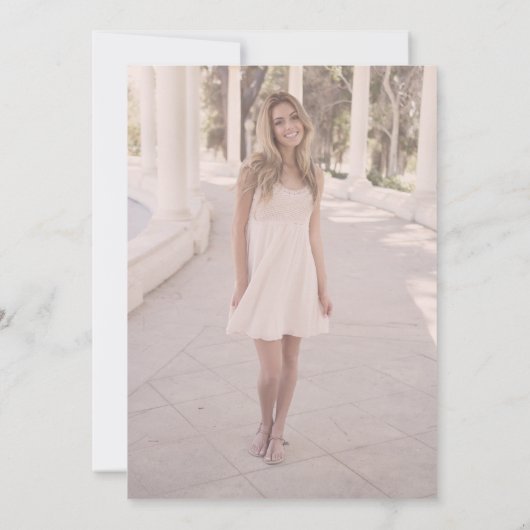 Moderne bloemetjeszestienjarige verjaardag kaart (Achterkant)