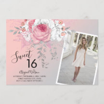 Moderne bloemetjeszestienjarige verjaardag