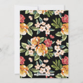 Moderne bloemfeestelijke 50e trouwdag verjaardagsf kaart (Achterkant)