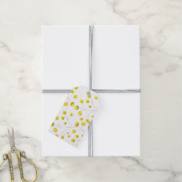 Moderne bloemgeel botanische Waterverf Cadeaulabel