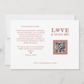 Moderne Bloemhart Foto Huwelijk Script TLW26 Save The Date (Achterkant)