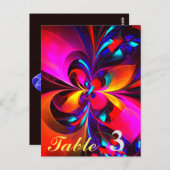 Moderne bloemige Abstracte kunst rood blauw patroo Briefkaart (Voorkant / Achterkant)