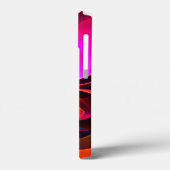 Moderne bloemige Abstracte kunst rood blauw patroo Case-Mate iPhone Case (Achterkant / Links)