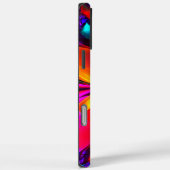 Moderne bloemige Abstracte kunst rood blauw patroo Case-Mate iPhone Case (Achterkant / Rechts)
