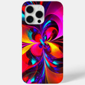 Moderne bloemige Abstracte kunst rood blauw patroo Case-Mate iPhone Case (Achterkant)