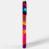 Moderne bloemige Abstracte kunst rood blauw patroo Case-Mate iPhone Case (Achterkant / Rechts)