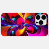 Moderne bloemige Abstracte kunst rood blauw patroo Case-Mate iPhone Case (Achterkant (horizontaal))