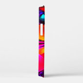 Moderne bloemige Abstracte kunst rood blauw patroo Case-Mate iPhone Case (Achterkant / Rechts)