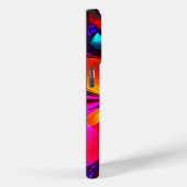 Moderne bloemige Abstracte kunst rood blauw patroo Case-Mate iPhone Case (Achterkant / Rechts)