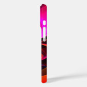 Moderne bloemige Abstracte kunst rood blauw patroo Case-Mate iPhone Case (Achterkant / Links)