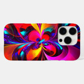Moderne bloemige Abstracte kunst rood blauw patroo Case-Mate iPhone Case (Achterkant (horizontaal))