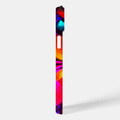 Moderne bloemige Abstracte kunst rood blauw patroo Case-Mate iPhone Case (Achterkant / Rechts)