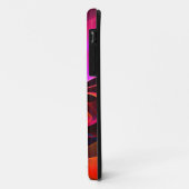 Moderne bloemige Abstracte kunst rood blauw patroo Case-Mate iPhone Case (Achterkant/links)