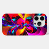 Moderne bloemige Abstracte kunst rood blauw patroo Case-Mate iPhone Case (Achterkant (horizontaal))