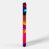 Moderne bloemige Abstracte kunst rood blauw patroo Case-Mate iPhone Case (Achterkant / Rechts)