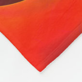 Moderne bloemige Abstracte kunst rood blauw patroo Fleece Deken (Hoek)